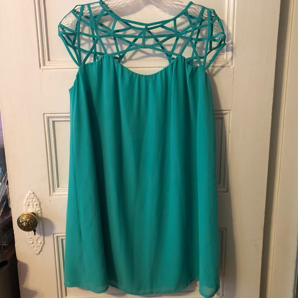 Naked Zebra Turquoise Dress